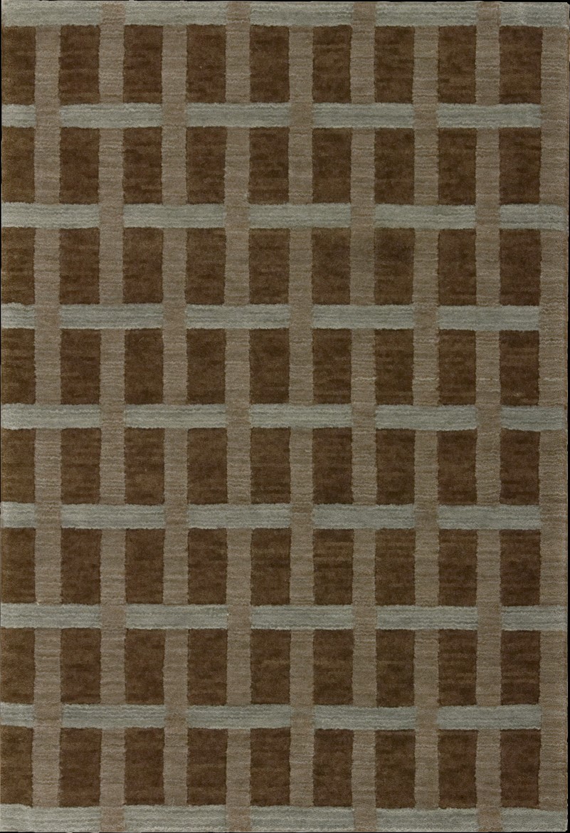 Custom Rugs, Runners & Rounds MANHATTAN MHT-01MINK Lt. Brown - Chocolate & Lt. Green Machine Made Rug