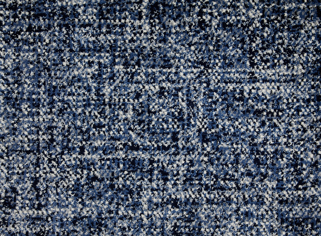 Custom & Wall to Wall Pixie Dust Midnight Medium Blue - Navy Machine Made Rug