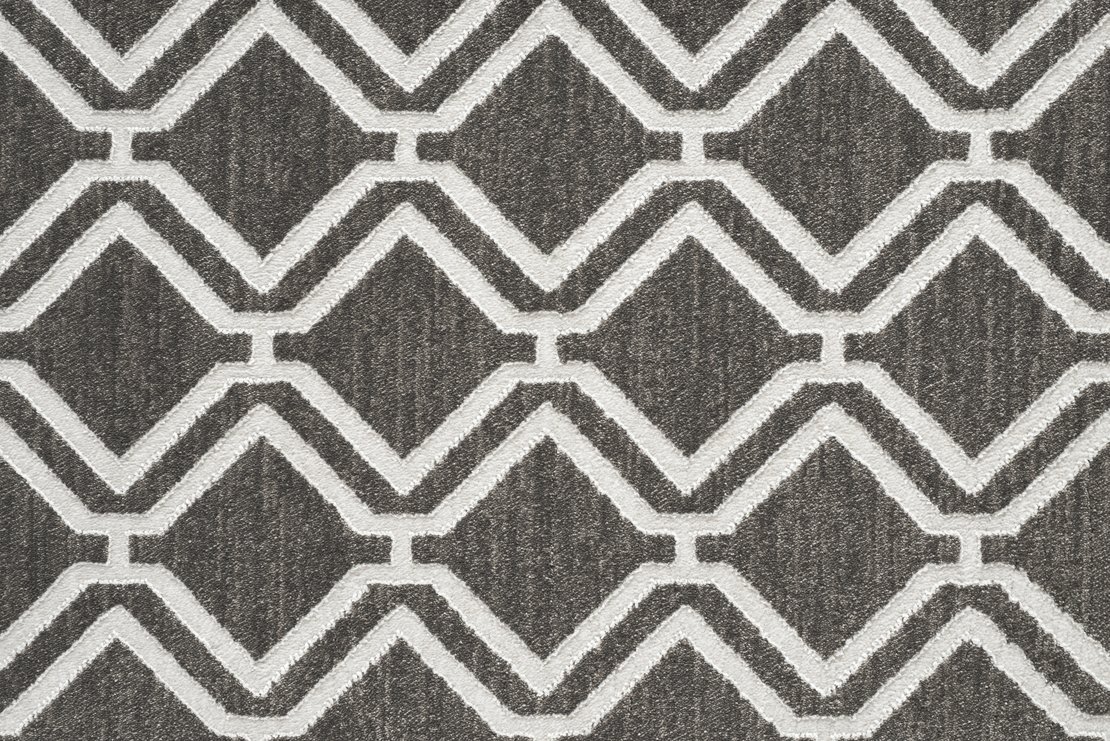 Custom & Wall to Wall York Steel Lt. Grey - Grey & Ivory - Beige Machine Made Rug