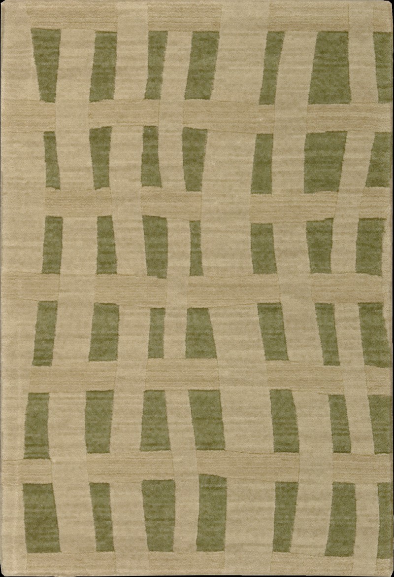 Custom Rugs, Runners & Rounds MANHATTAN MHT-02CELAD Lt.Green & Ivory - Beige Machine Made Rug