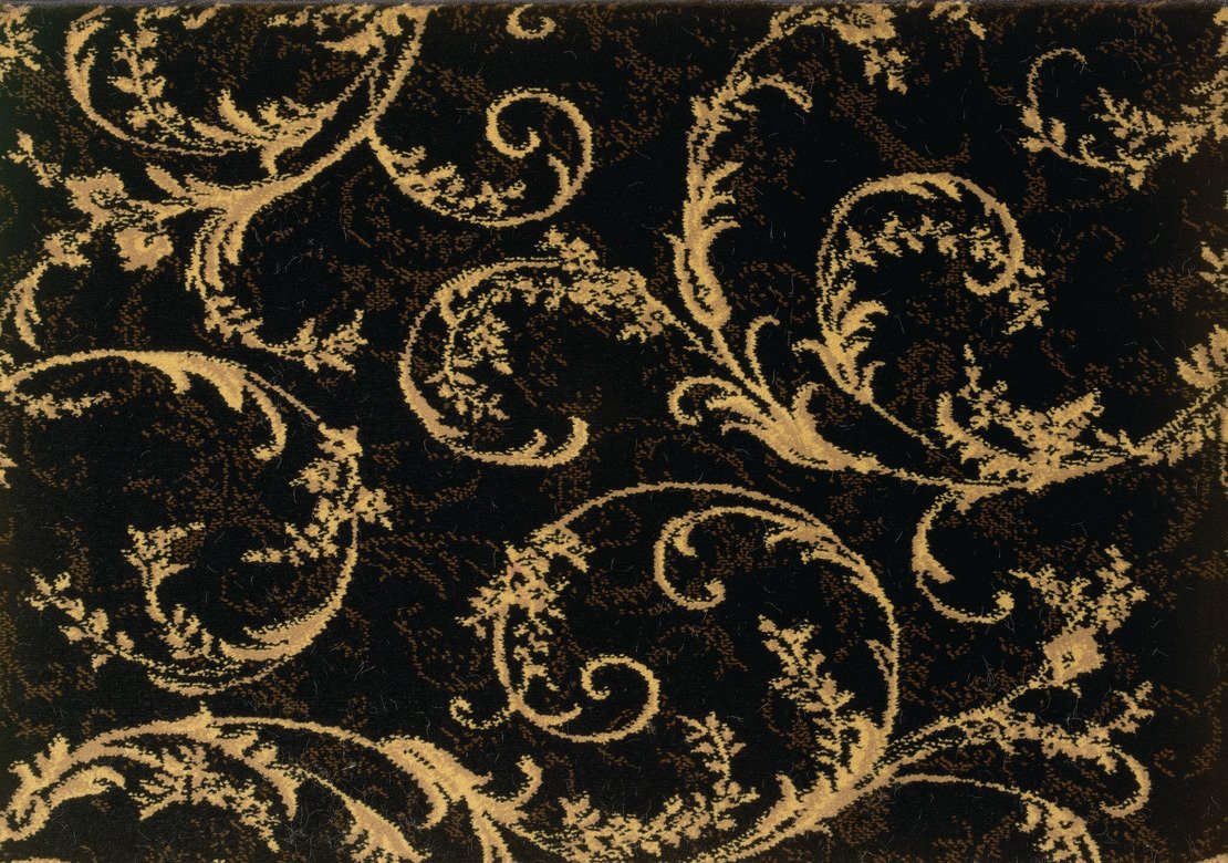Custom Rugs, Runners & Rounds Lake Constance Midnight Medium Blue - Navy & Lt. Gold - Gold Machine Made Rug