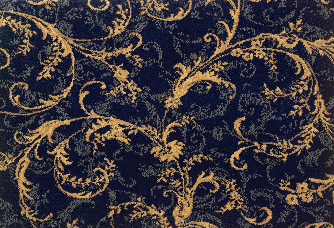 Custom Rugs, Runners & Rounds Lake Constance Navy Medium Blue - Navy & Lt. Gold - Gold Machine Made Rug