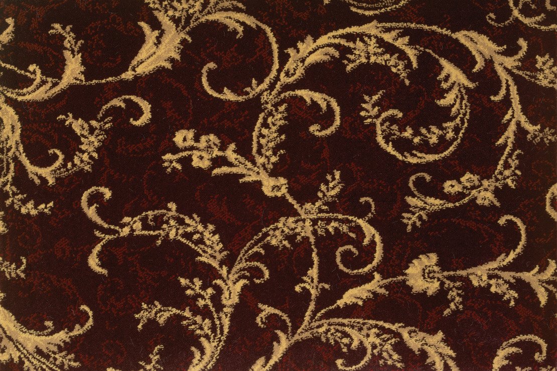 Custom Rugs, Runners & Rounds Lake Constance Plum Red - Burgundy & Lt. Gold - Gold Machine Made Rug