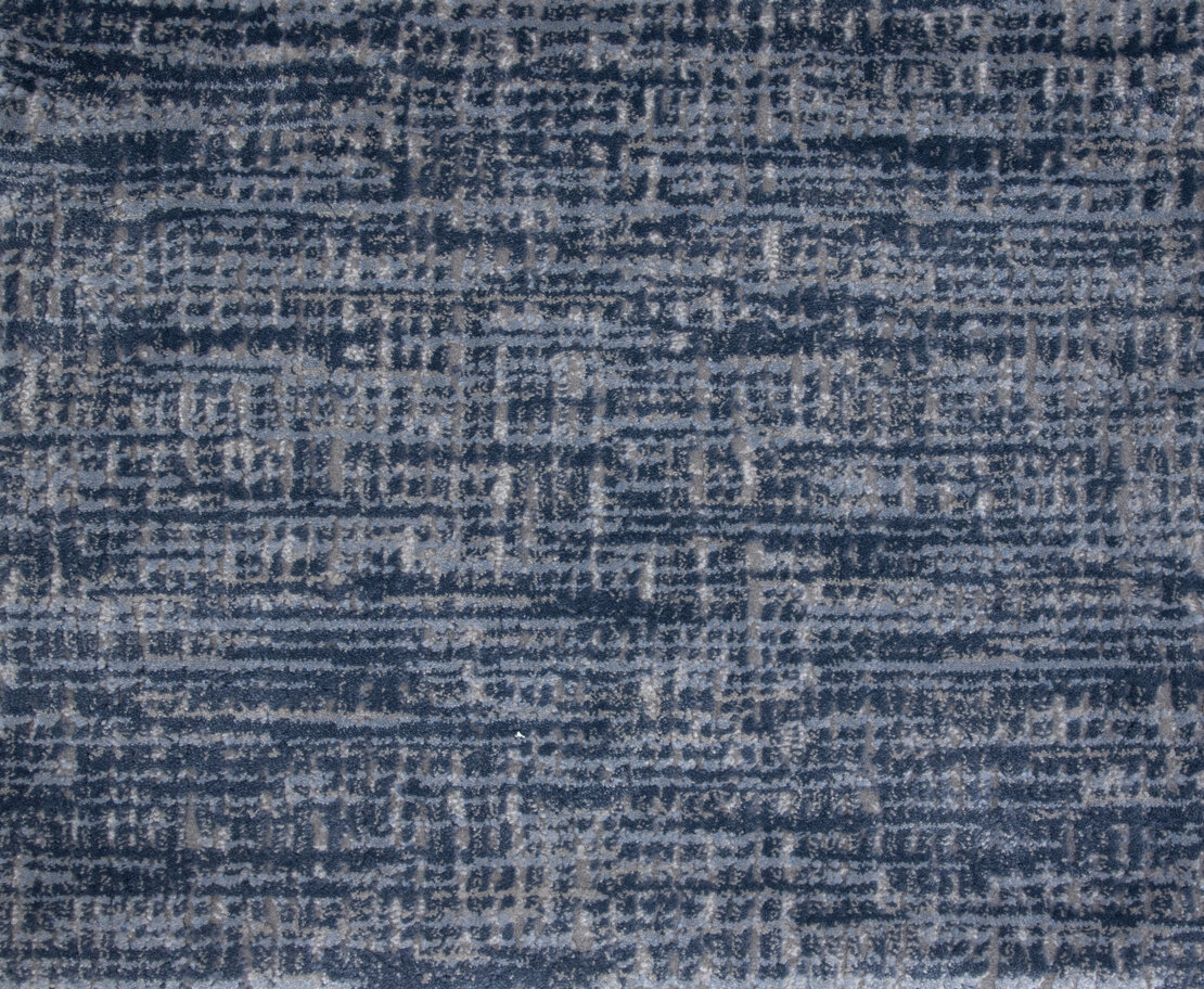 Custom Rugs, Runners & Rounds Aerial Glacier Lt. Blue - Blue & Medium Blue - Navy Machine Made Rug