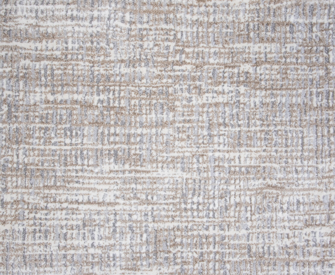 Custom & Wall to Wall Aerial Vintage Camel - Taupe & Lt. Grey - Grey Machine Made Rug