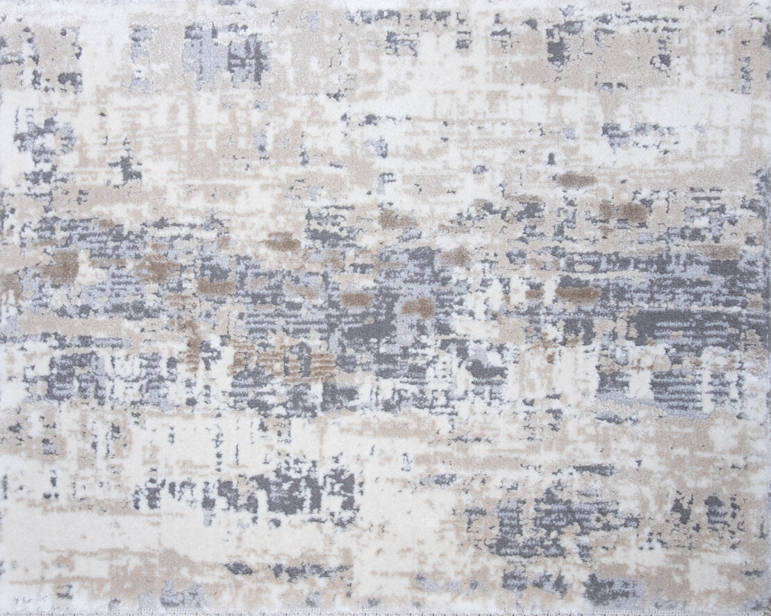 Custom Rugs, Runners & Rounds Pixel Antique Lt. Blue - Blue & Camel - Taupe Machine Made Rug