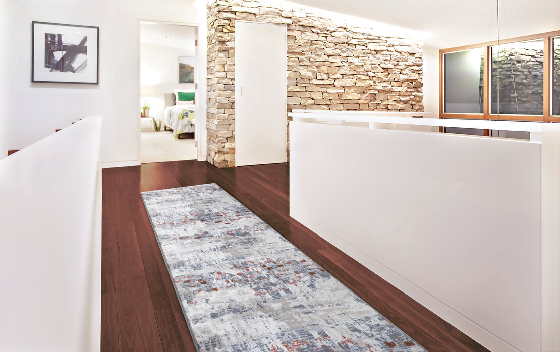 Custom Rugs, Runners & Rounds Pixel Sterling Lt. Grey - Grey Machine Made Rug