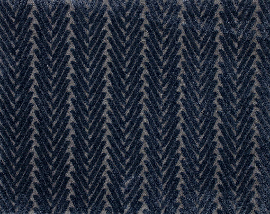 Custom & Wall to Wall Candid Steel Blue Medium Blue - Navy Machine Made Rug