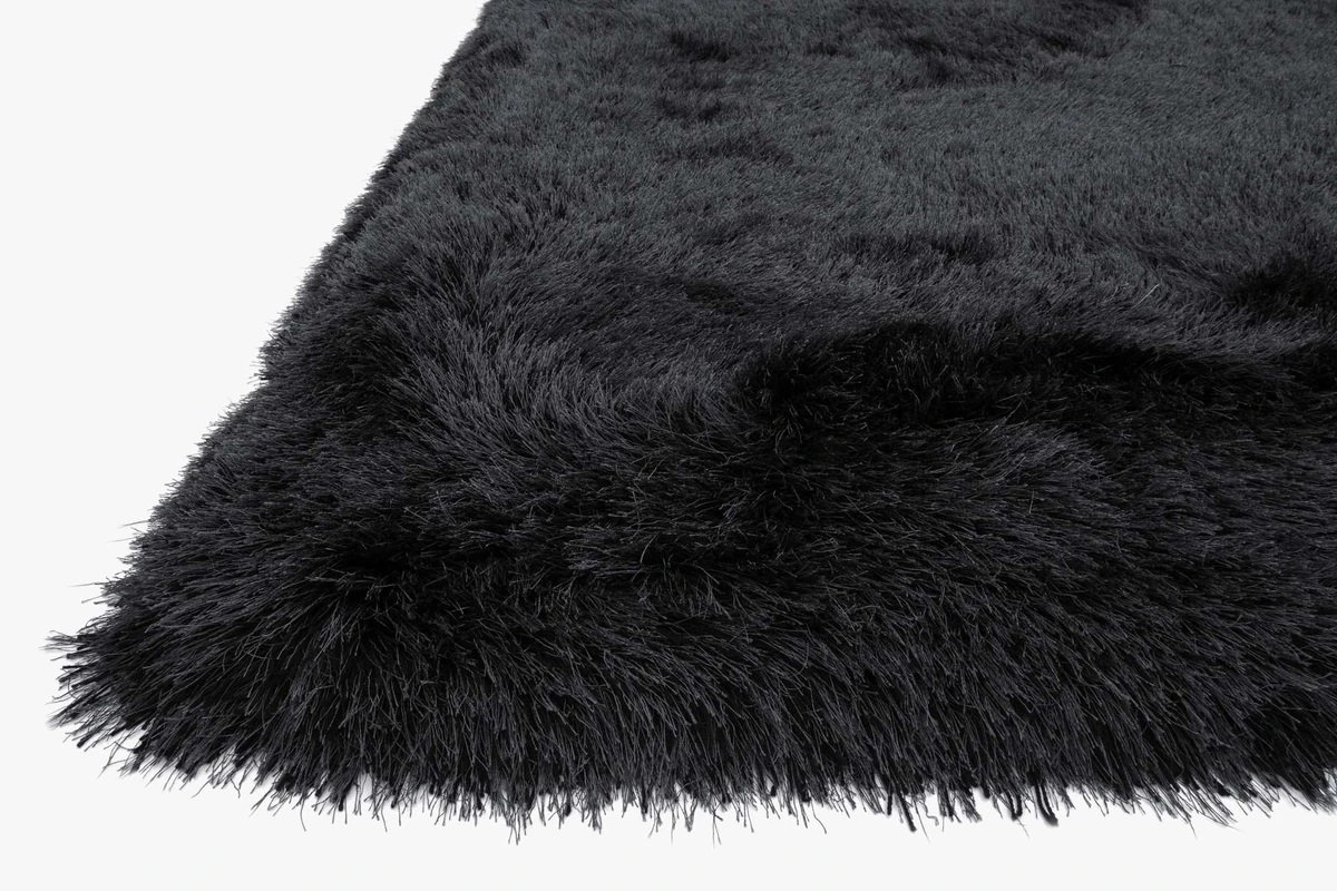 Shag Rugs Allure Shag AQ-01 Graphite Black - Charcoal Machine Made Rug