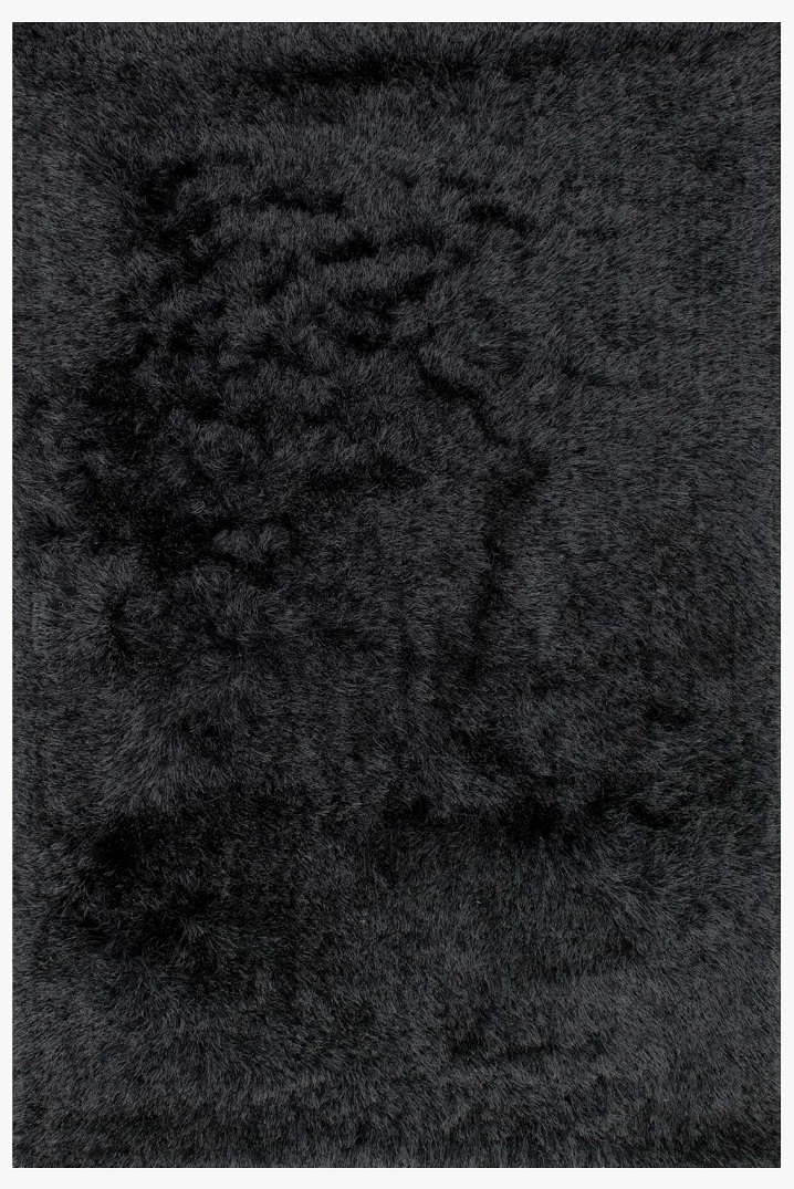 Shag Rugs Allure Shag AQ-01 Graphite Black - Charcoal Machine Made Rug