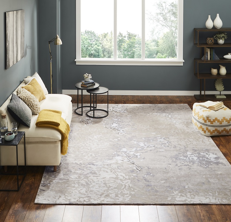 Contemporary Rugs & Transitional Rugs Splash CC1 Lt. Grey - Grey Hand Knotted Rug