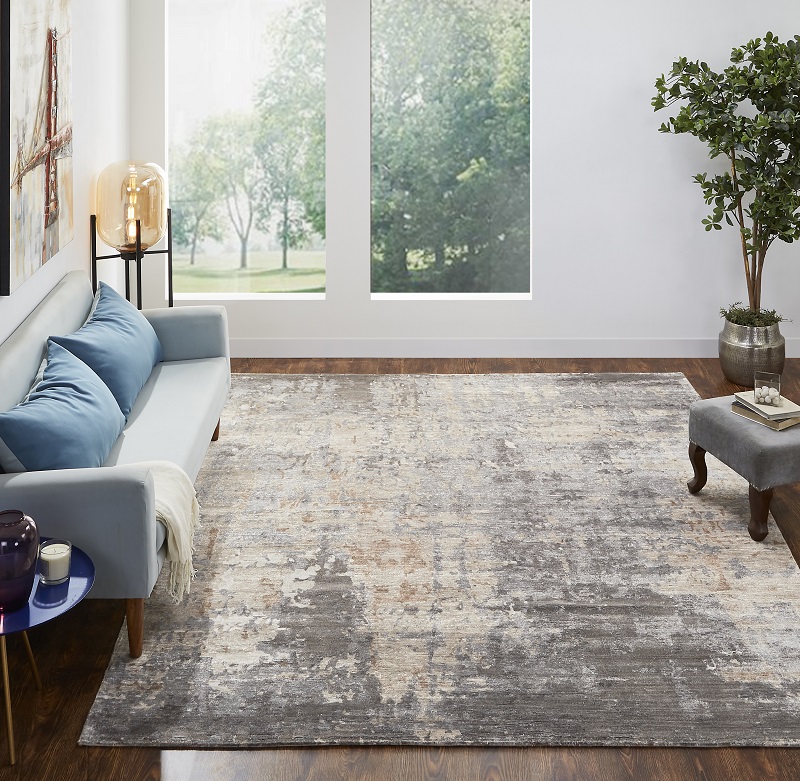 Contemporary Rugs & Transitional Rugs Splash CC3 Lt. Grey - Grey Hand Knotted Rug