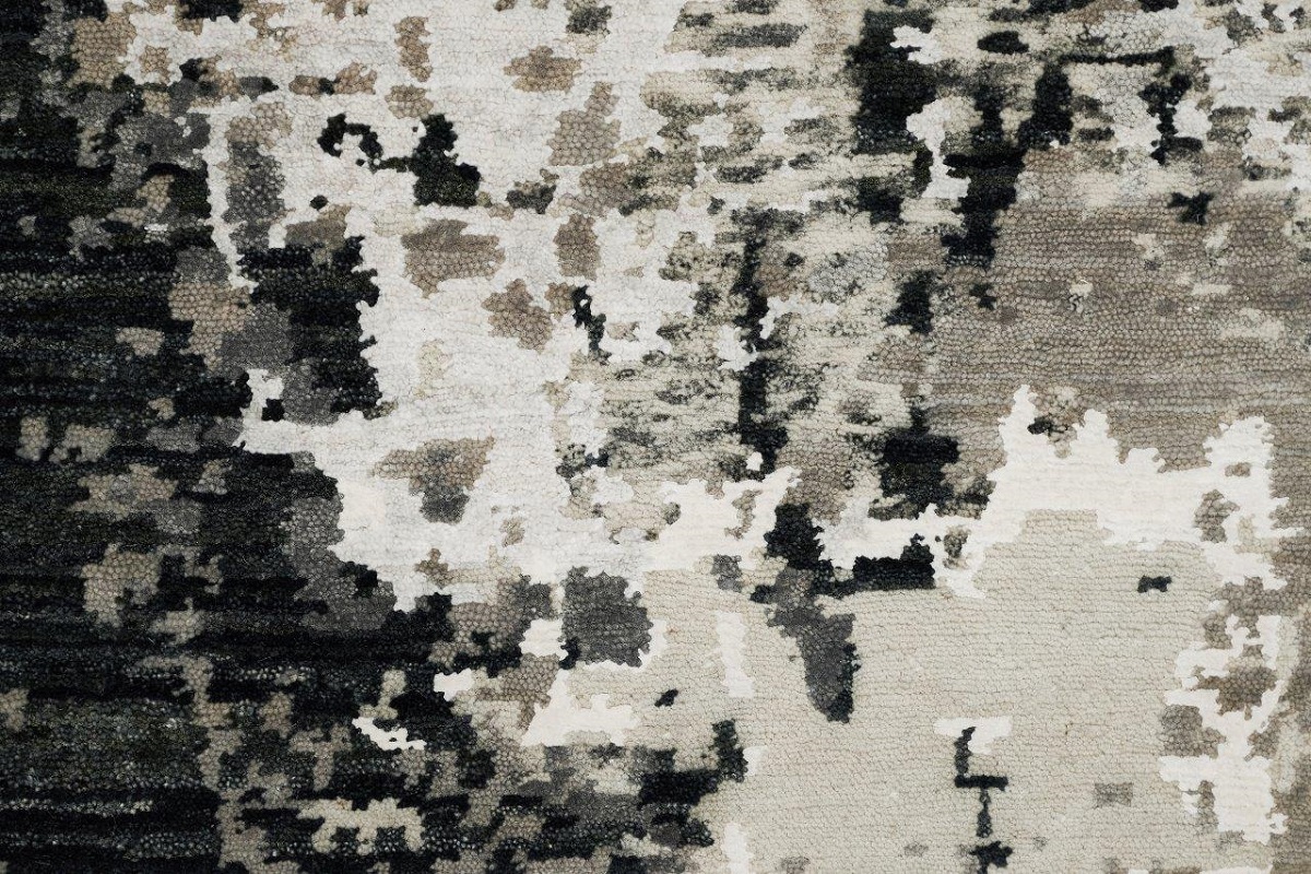 Contemporary Rugs & Transitional Rugs Spalsh TT Lt. Grey - Grey & Black - Charcoal Hand Knotted Rug