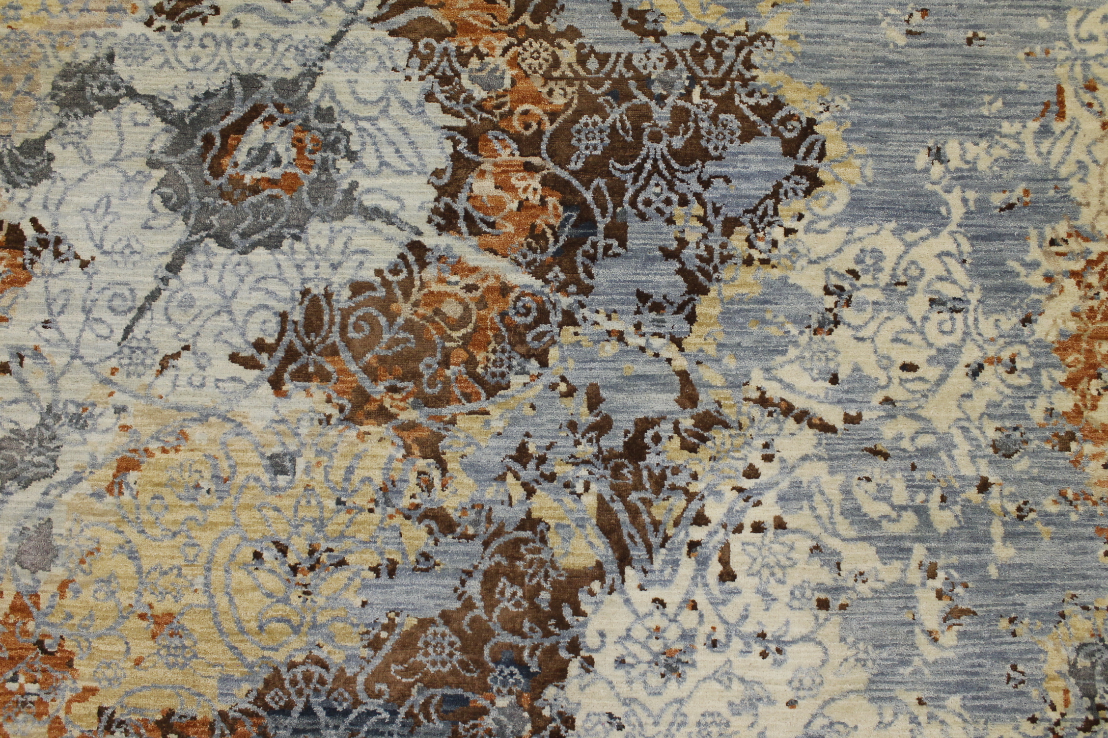 Contemporary Rugs & Transitional Rugs Jankat 022713 Medium Blue - Navy & Multi Hand Knotted Rug