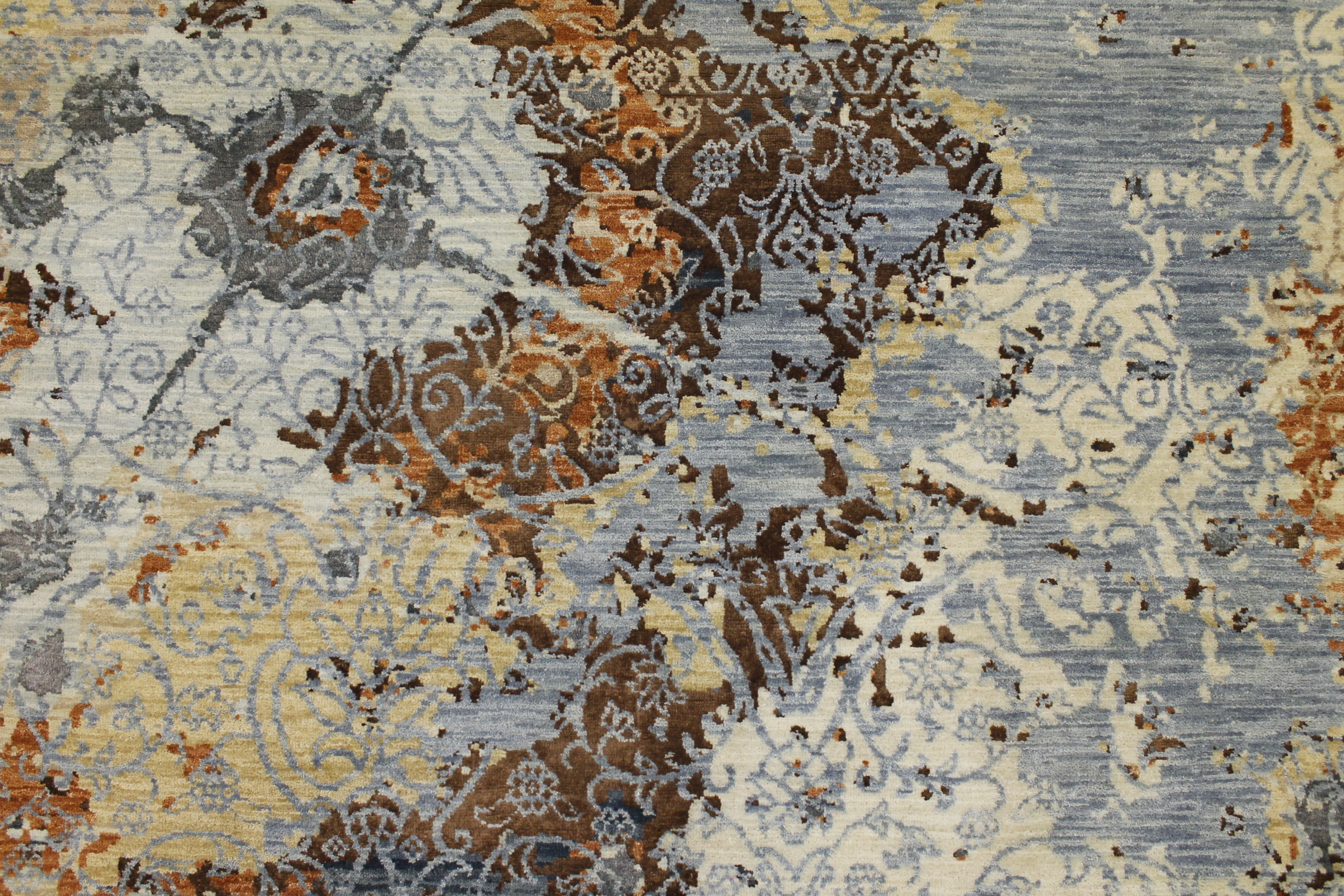 Contemporary Rugs & Transitional Rugs Jankat 022713 Medium Blue - Navy & Multi Hand Knotted Rug