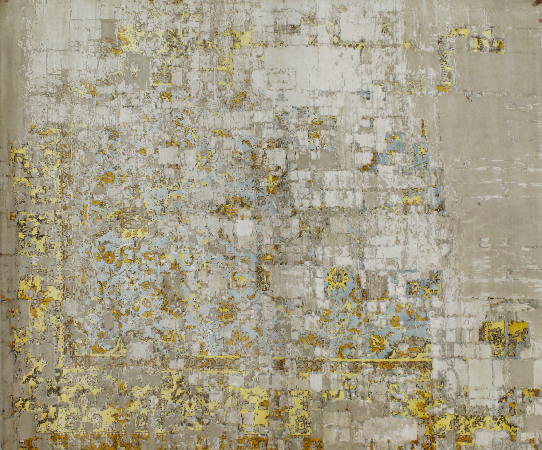 Contemporary Rugs & Transitional Rugs Super Splash 022461 Ivory - Beige & Camel - Taupe Hand Knotted Rug