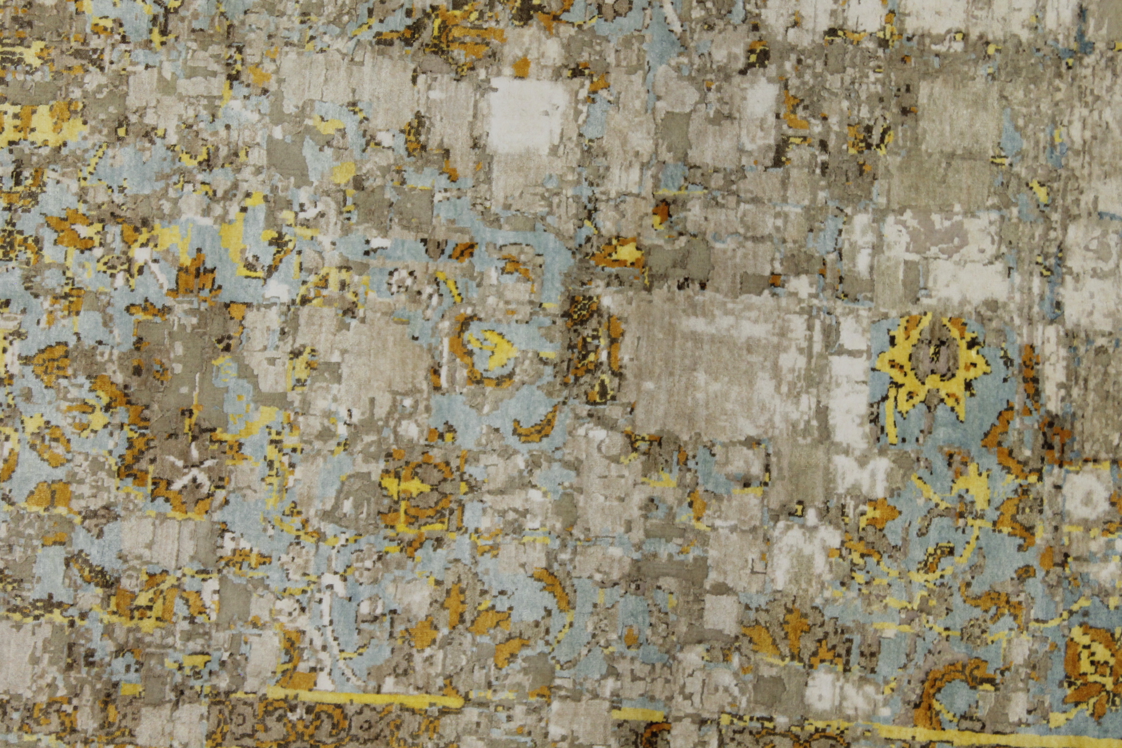 Contemporary Rugs & Transitional Rugs Super Splash 022461 Ivory - Beige & Camel - Taupe Hand Knotted Rug