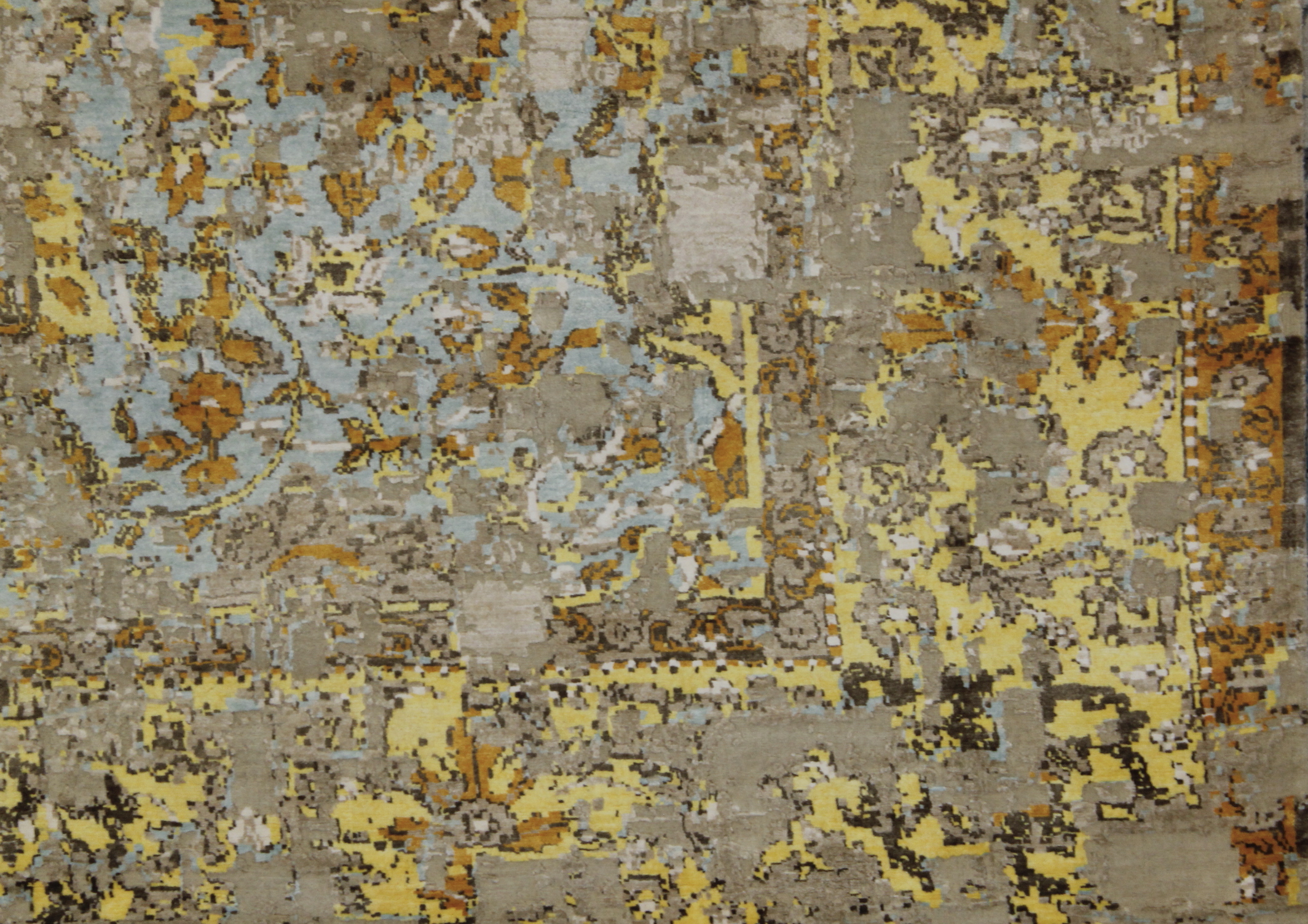 Contemporary Rugs & Transitional Rugs Super Splash 022461 Ivory - Beige & Camel - Taupe Hand Knotted Rug