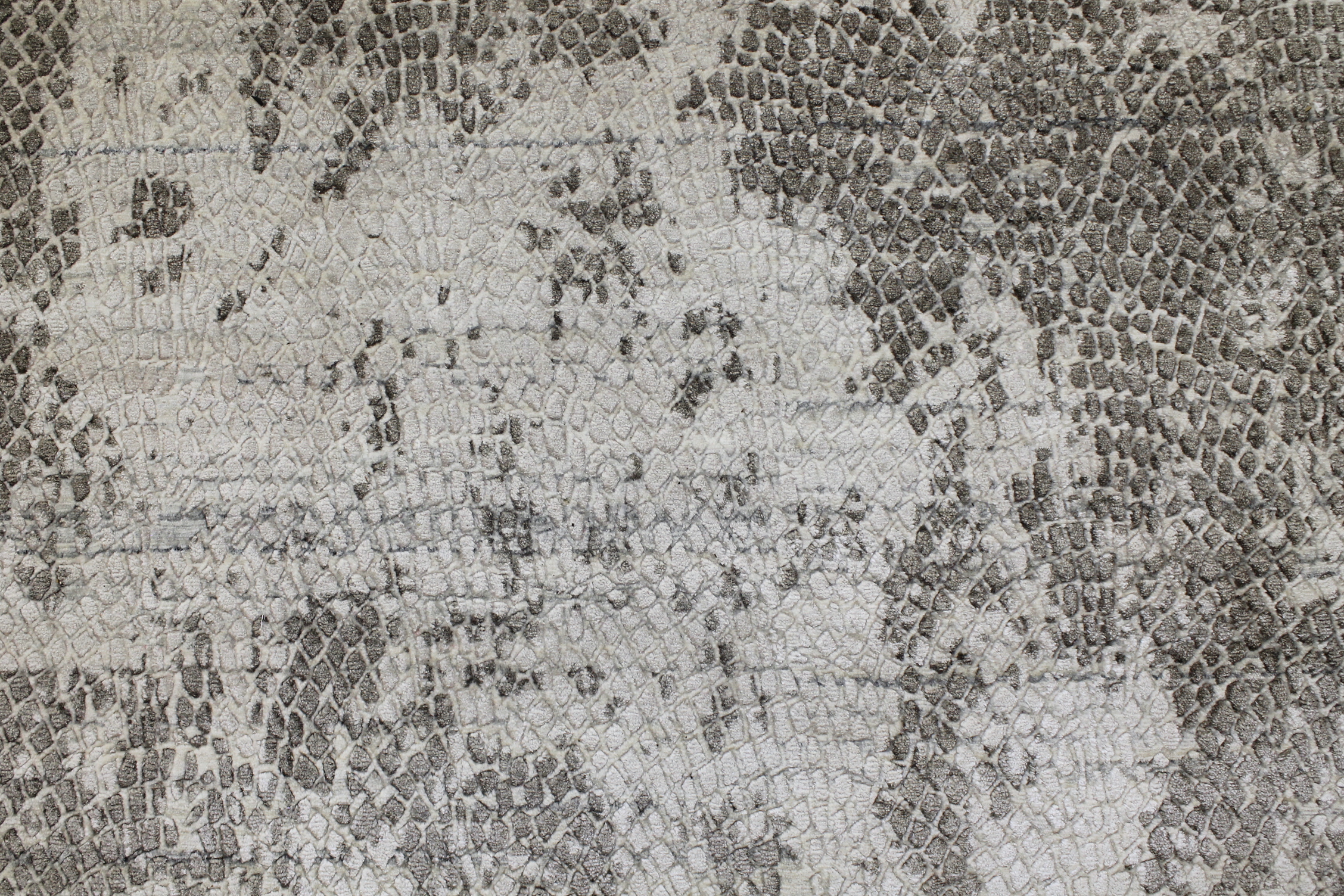 Contemporary Rugs & Transitional Rugs Mosaic 022667 Lt. Grey - Grey Hand Knotted Rug