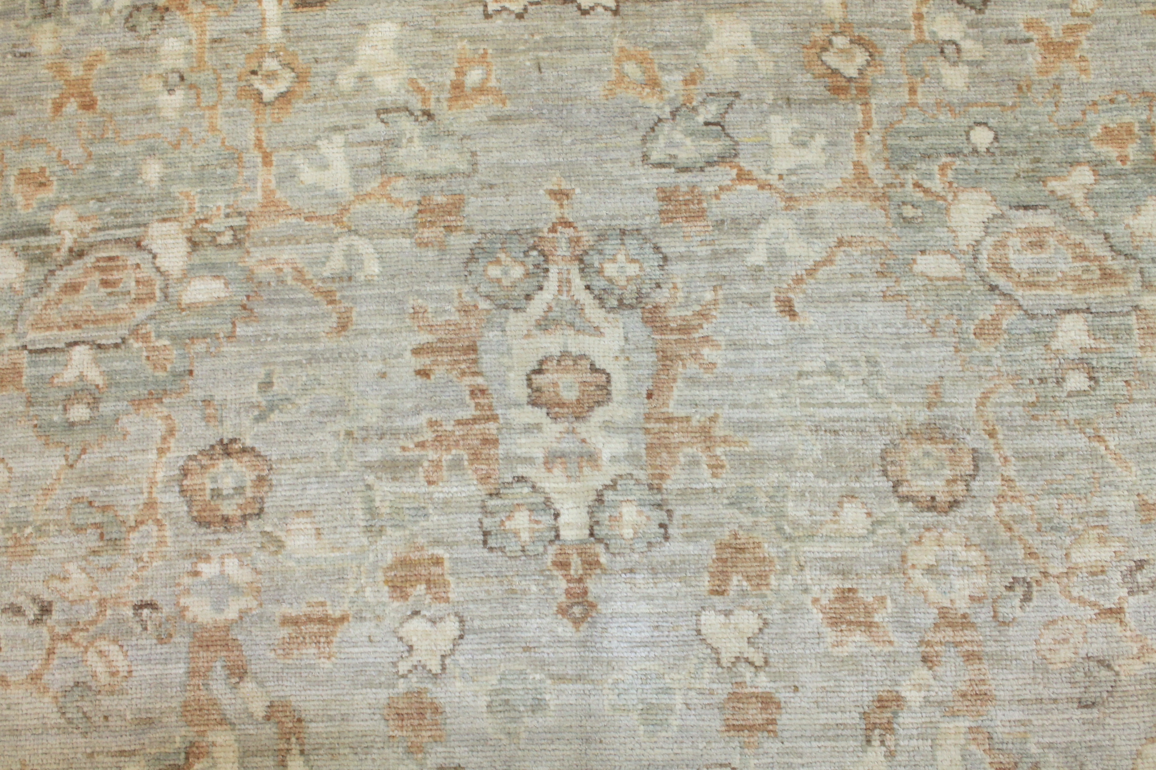 Oushak Rugs Nizam 024343 Lt. Grey - Grey Hand Knotted Rug