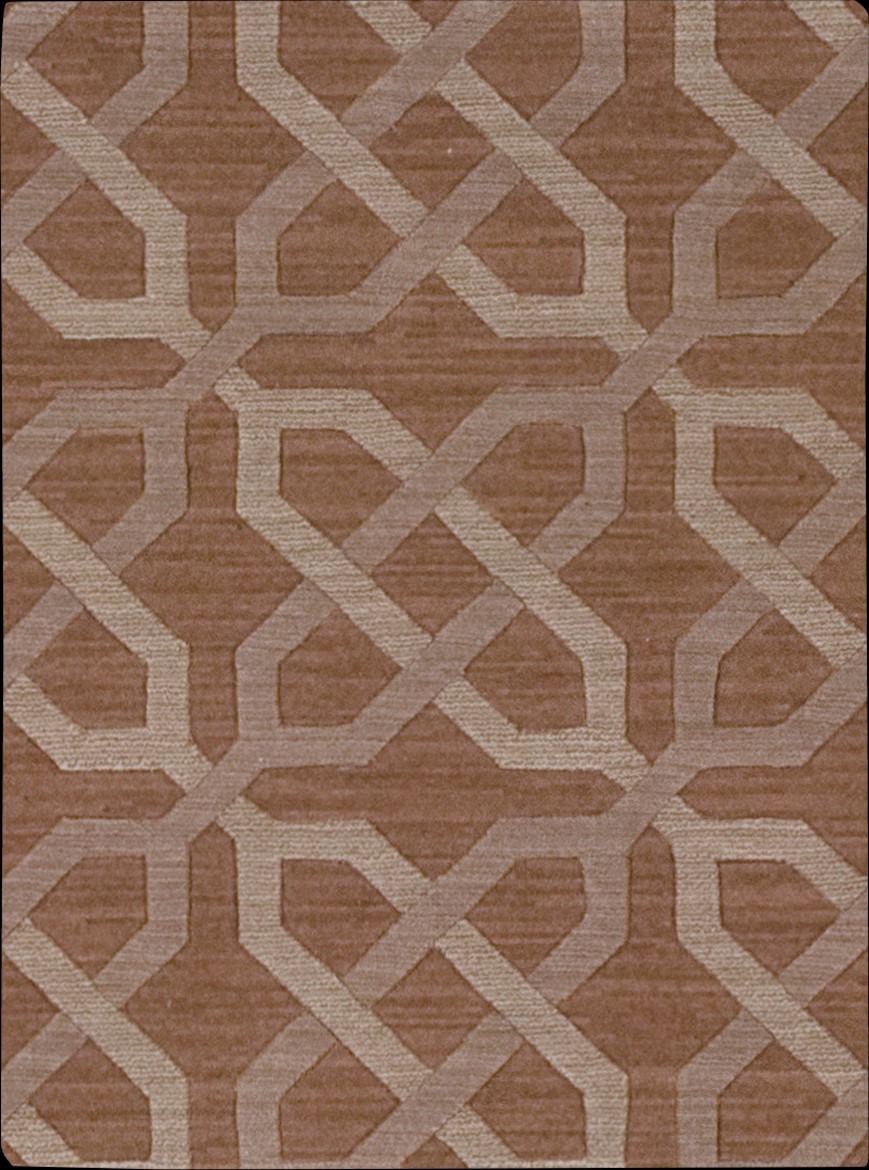 Custom Rugs, Runners & Rounds MANHATTAN MHT-04MINK Lt. Brown - Chocolate & Camel - Taupe Machine Made Rug
