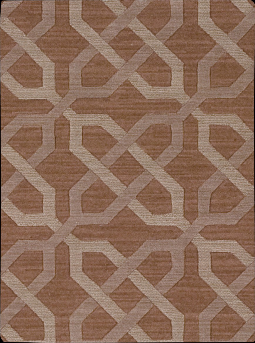 Custom & Wall to Wall MANHATTAN MHT-04MINK Lt. Brown - Chocolate & Camel - Taupe Machine Made Rug