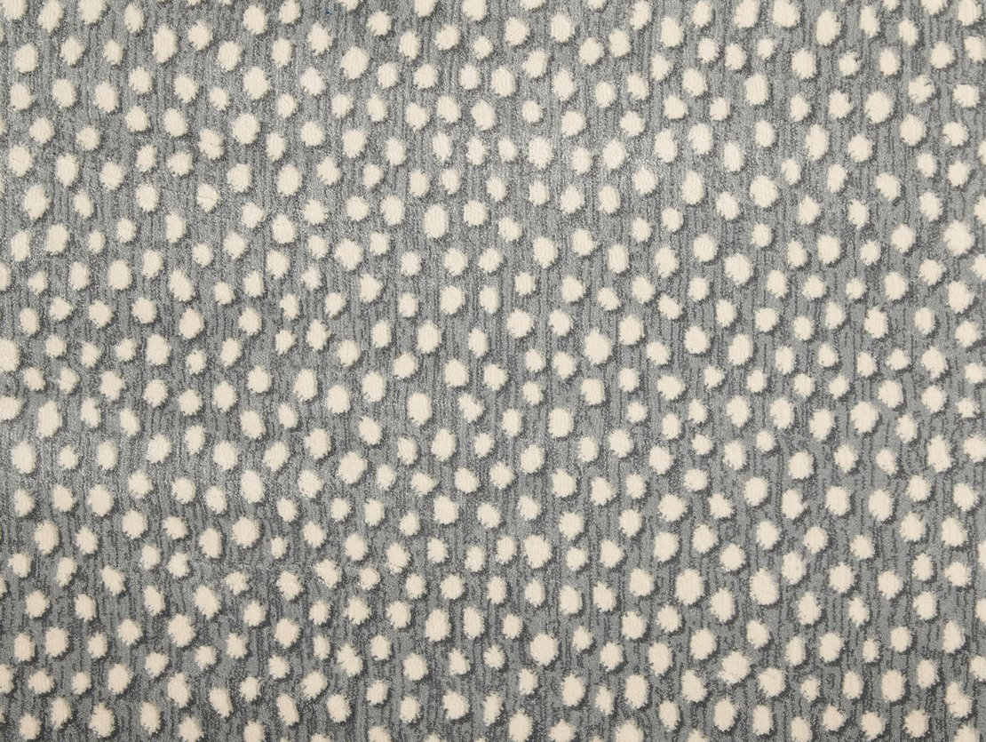 Custom & Wall to Wall Dottie Sterling Lt. Grey - Grey & Ivory - Beige Machine Made Rug