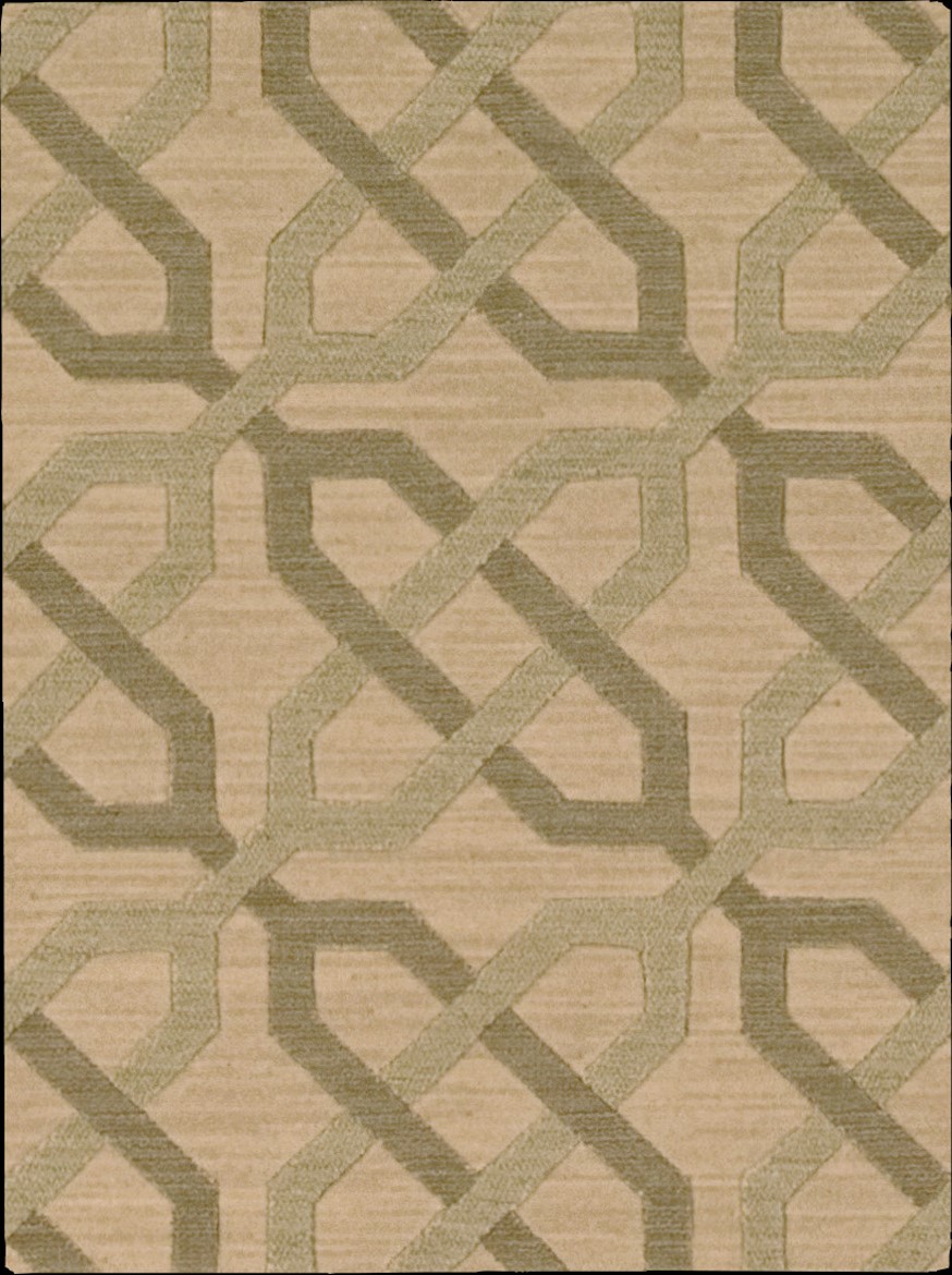Custom Rugs, Runners & Rounds MANHATTAN MHT-04MOSS Ivory - Beige Machine Made Rug