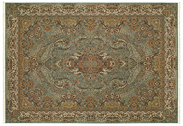 Traditional & Oriental Rugs Masterpiece 502L Lt. Blue - Blue & Ivory - Beige Machine Made Rug