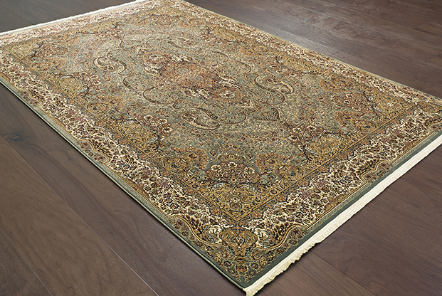 Traditional & Oriental Rugs Masterpiece 502L Lt. Blue - Blue & Ivory - Beige Machine Made Rug