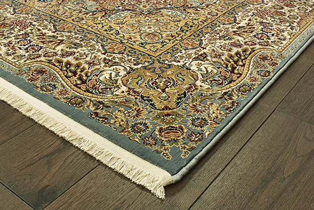 Traditional & Oriental Rugs Masterpiece 502L Lt. Blue - Blue & Ivory - Beige Machine Made Rug