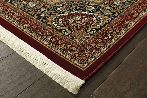 Traditional & Oriental Rugs Masterpiece 113R Red - Burgundy & Black - Charcoal Machine Made Rug