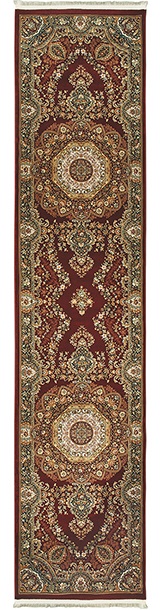 Traditional & Oriental Rugs Masterpiece 113R Red - Burgundy & Black - Charcoal Machine Made Rug