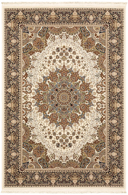 Traditional & Oriental Rugs Masterpiece 1802W Ivory - Beige & Black - Charcoal Machine Made Rug