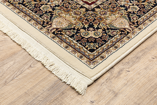 Traditional & Oriental Rugs Masterpiece 1802W Ivory - Beige & Black - Charcoal Machine Made Rug