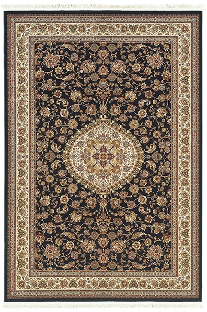 Traditional & Oriental Rugs Masterpiece 33B Medium Blue - Navy & Ivory - Beige Machine Made Rug