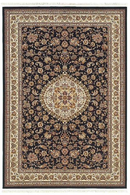 Traditional & Oriental Rugs Masterpiece 33B Medium Blue - Navy & Ivory - Beige Machine Made Rug