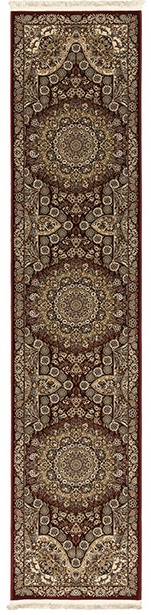 Traditional & Oriental Rugs Masterpiece 8022R Red - Burgundy & Medium Blue - Navy Machine Made Rug