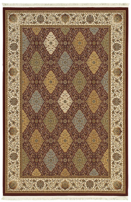 Traditional & Oriental Rugs Masterpiece 530M Red - Burgundy & Ivory - Beige Machine Made Rug