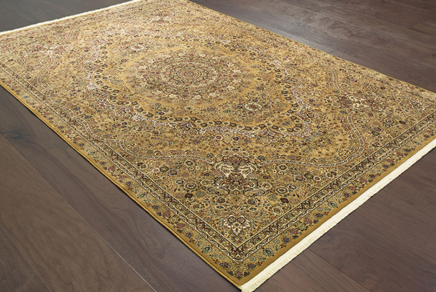 Traditional & Oriental Rugs Masterpiece 8022J Lt. Gold - Gold Machine Made Rug