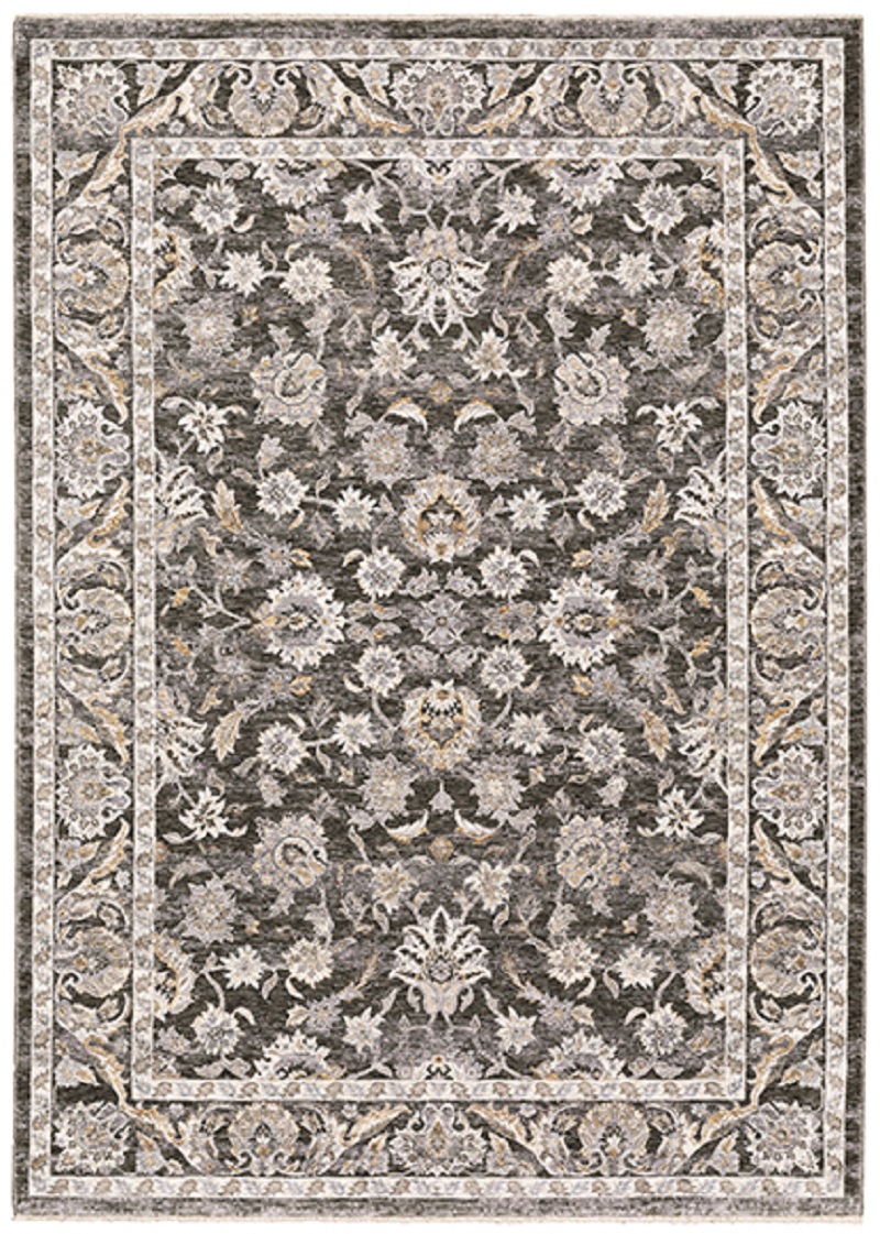 Traditional & Oriental Rugs Maharaja 70N Black - Charcoal Machine Made Rug