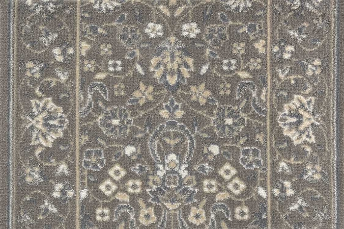 Hall & Stair Runners Glamour Collection Smoke Lt. Grey - Grey Machine Made Rug