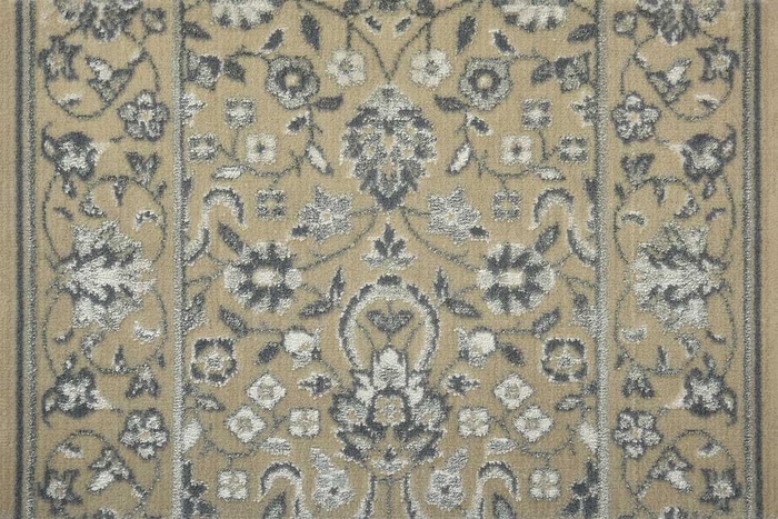Hall & Stair Runners Glamour Collection Ivory Ivory - Beige & Camel - Taupe Machine Made Rug