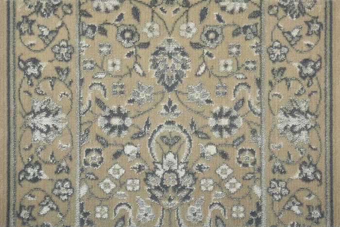 Hall & Stair Runner Rugs Glamour Collection Ivory Ivory - Beige & Camel - Taupe Machine Made Rug