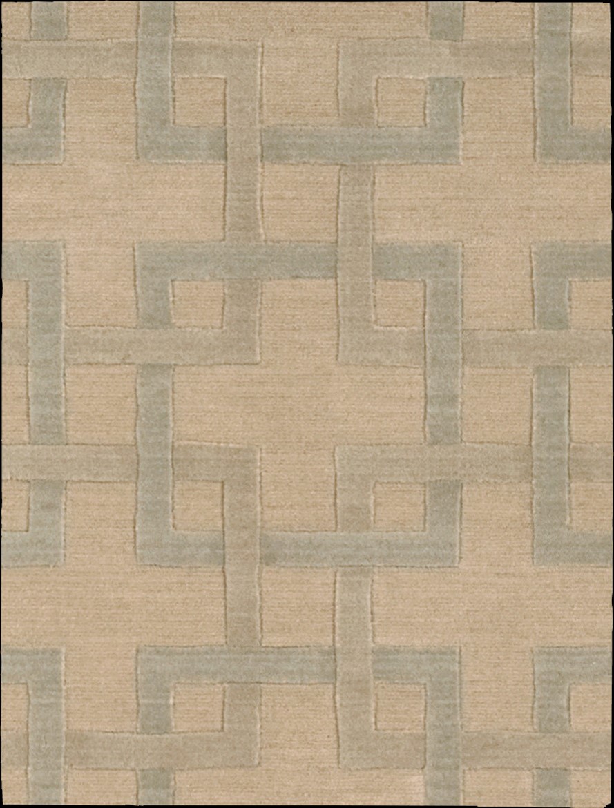 Custom Rugs, Runners & Rounds MIAMI MIA-01DUNE Ivory - Beige & Lt. Blue - Blue Machine Made Rug