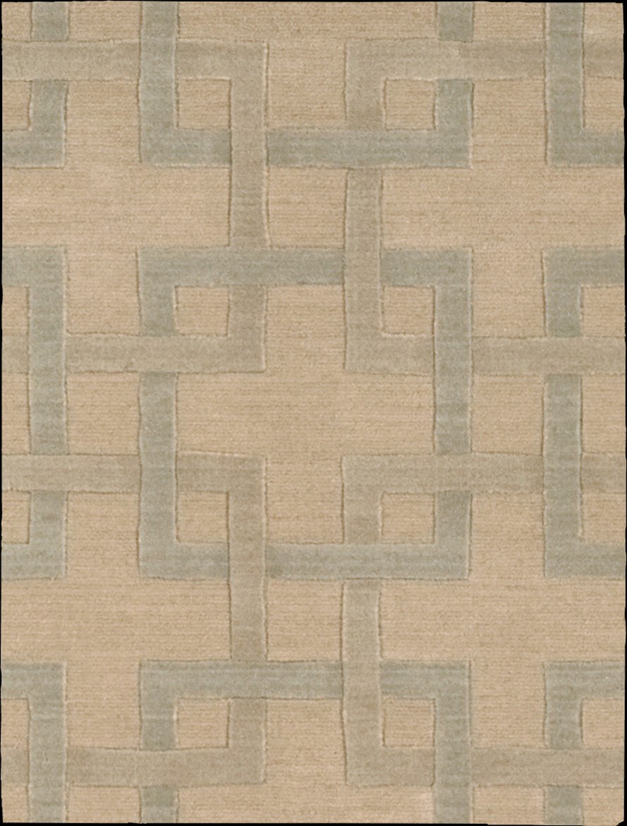 Custom & Wall to Wall MIAMI MIA-01DUNE Ivory - Beige & Lt. Blue - Blue Machine Made Rug