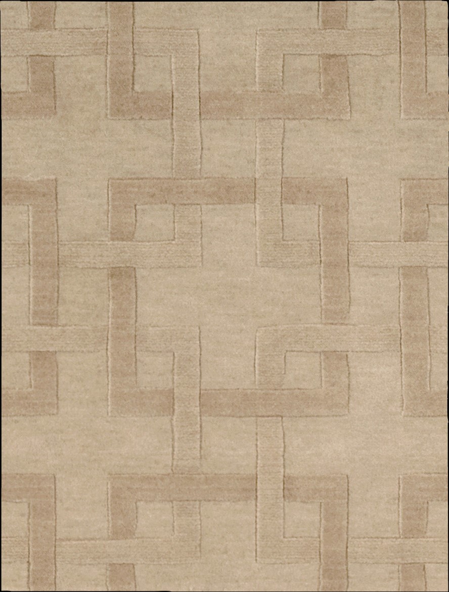 Custom Rugs, Runners & Rounds MIAMI MIA-01LINEN Ivory - Beige & Camel - Taupe Machine Made Rug