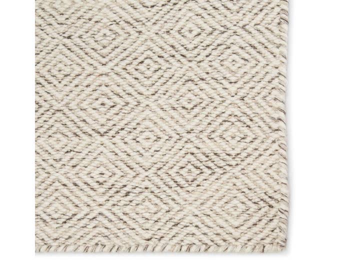 Contemporary & Modern Rugs Enclave ENC03 Bramble Ivory - Beige & Lt. Grey - Grey Hand Woven Rug