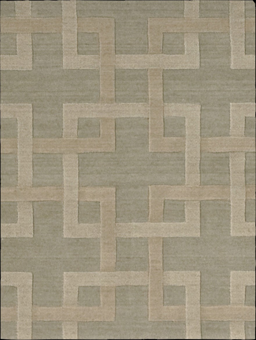 Custom Rugs, Runners & Rounds MIAMI MIA-01MIST Aqua - Lt.Green & Ivory - Beige Machine Made Rug