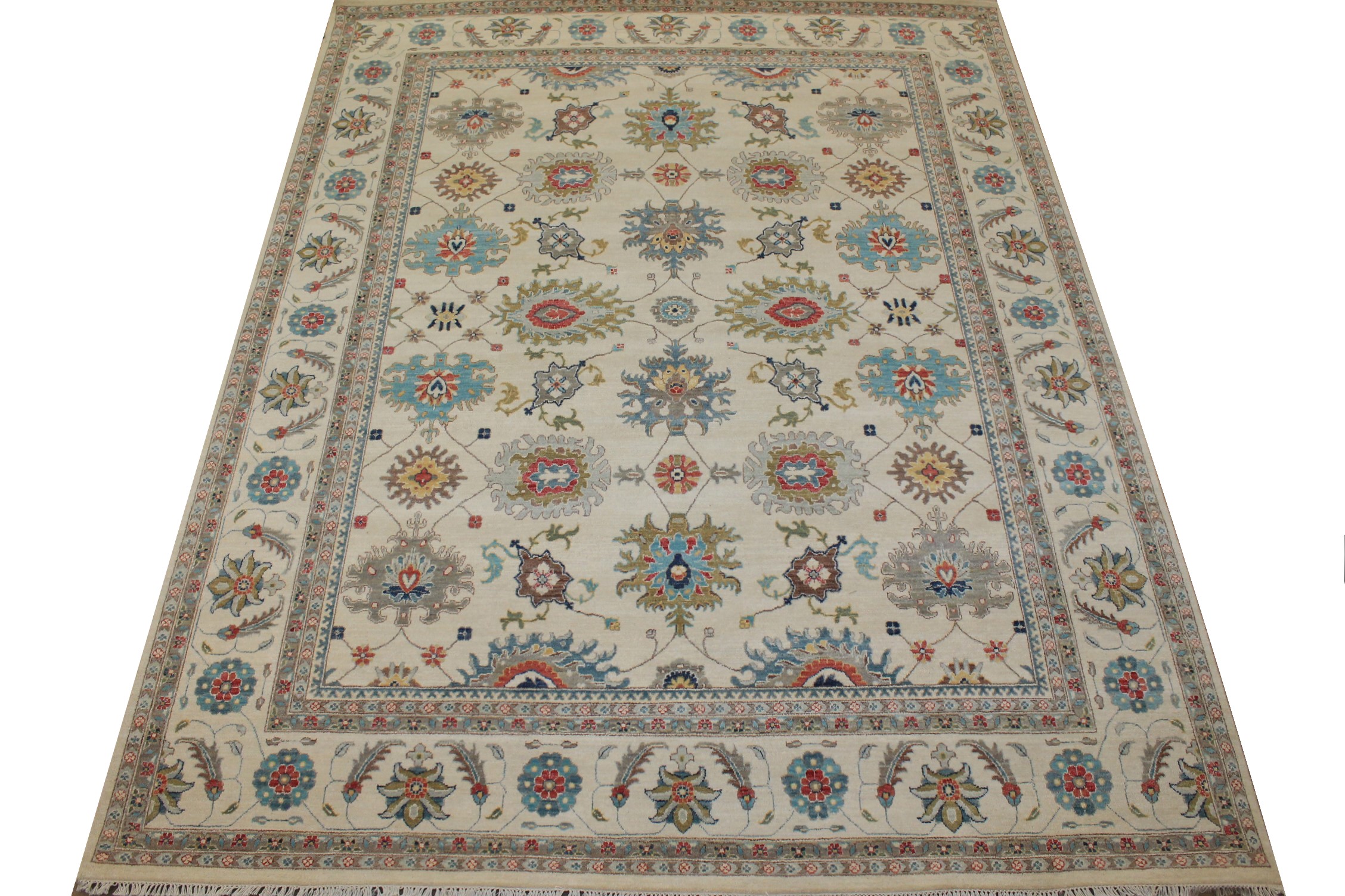 Traditional & Oriental Rugs Sultan Mahal 025248 Ivory - Beige Hand Knotted Rug